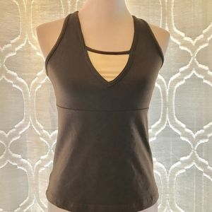 Prana Brown Shelf Bra Workout Tank Yoga Top